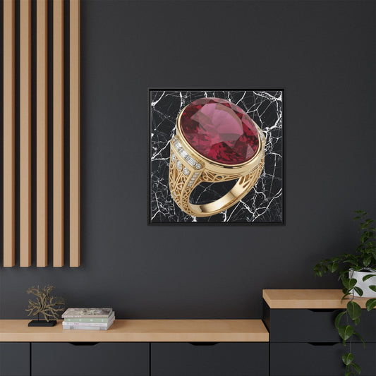 Crimson Marble Canvas