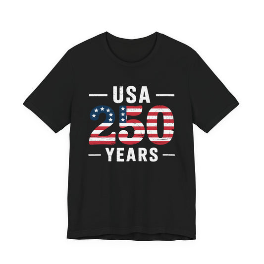 USA 250 Years Patriotic Flag T-Shirt