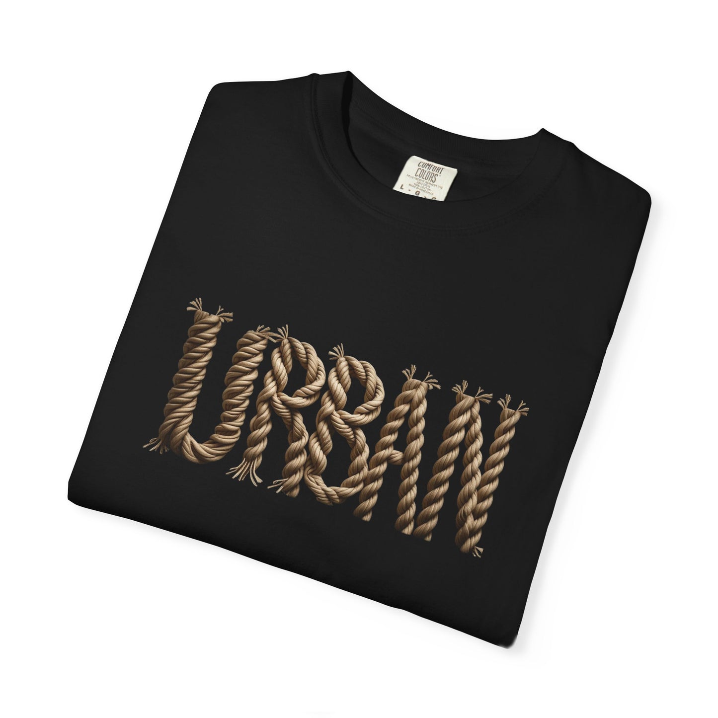 URBAN Woven-Letter Men’s Cotton Tee