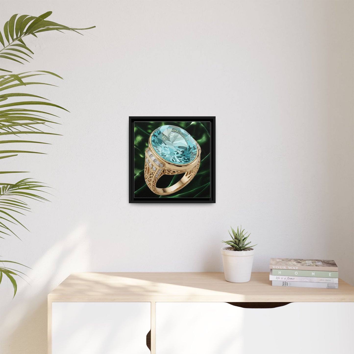 Aquamarine Lumina Ring Canvas