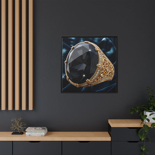 Black Diamond Azure Velvet Canvas