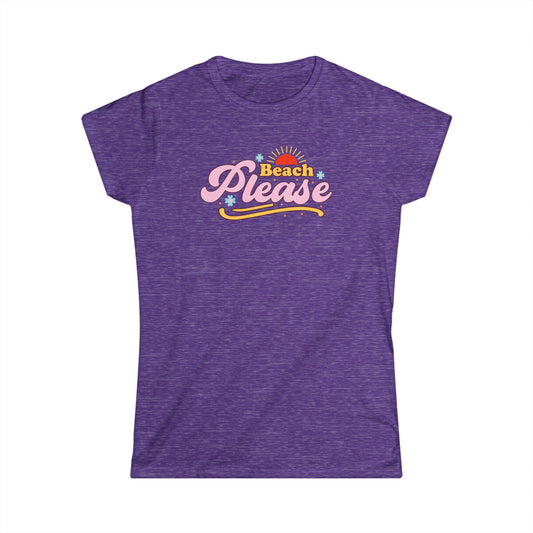 Beach Please Retro Sunset Tee