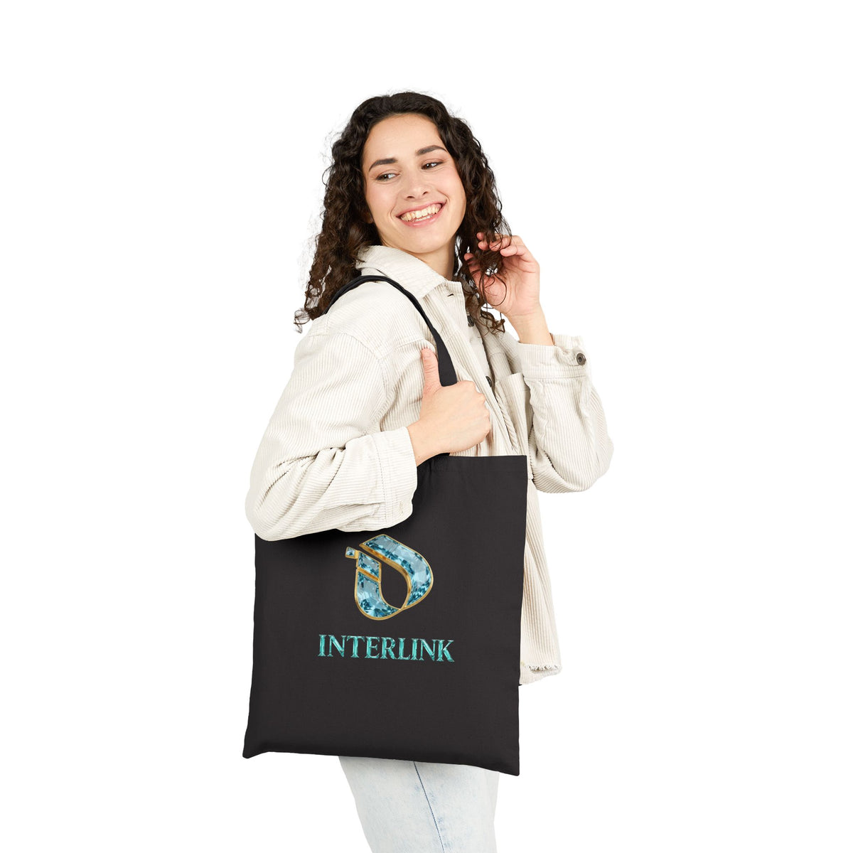 Aquamarine Gem Graphic Heavy Canvas Tote Bag