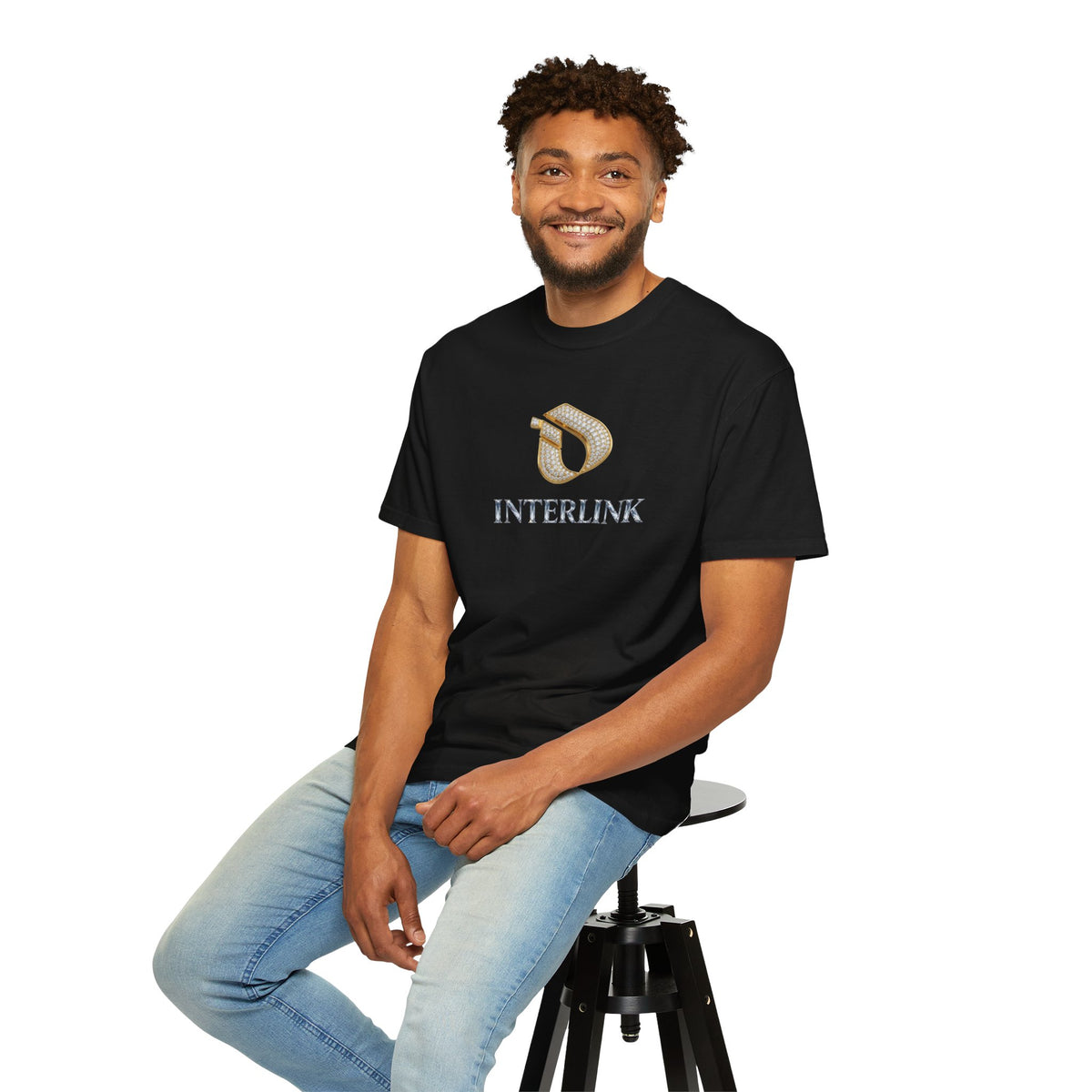 Diamond Pavé Interlink Front Graphic Ring-Spun Cotton Tee