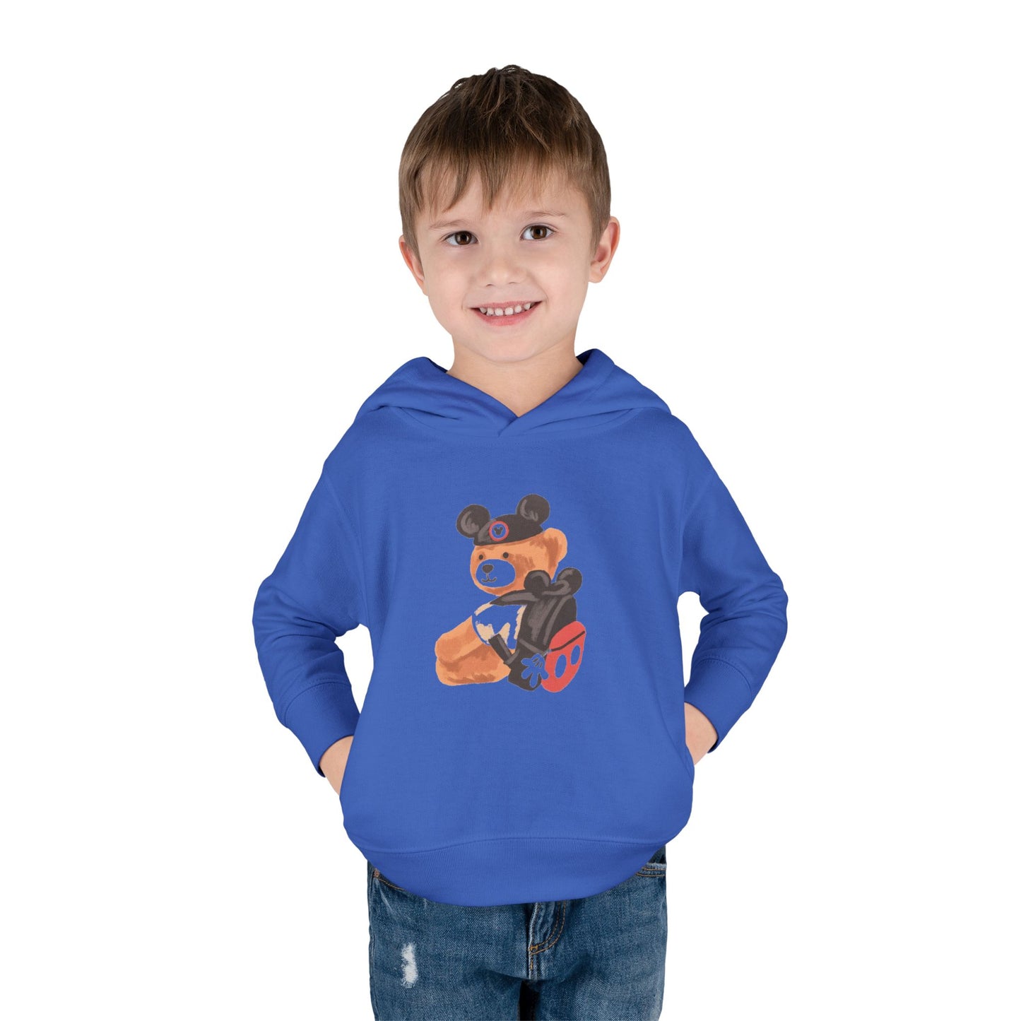 Playful Teddy Bear Toddler Pullover Hoodie