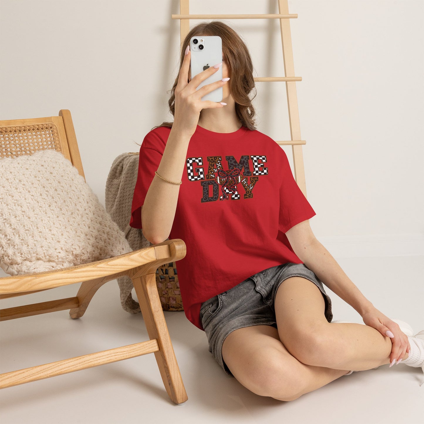 Game Day Leopard Football T-Shirt