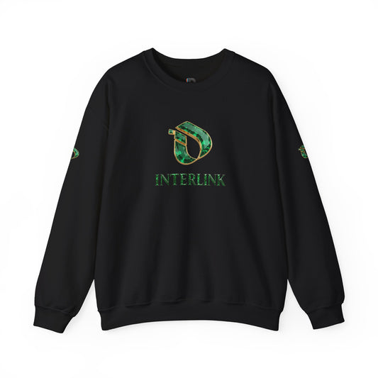Emerald Gemstone Crewneck Sweatshirt with Interlink Graphic