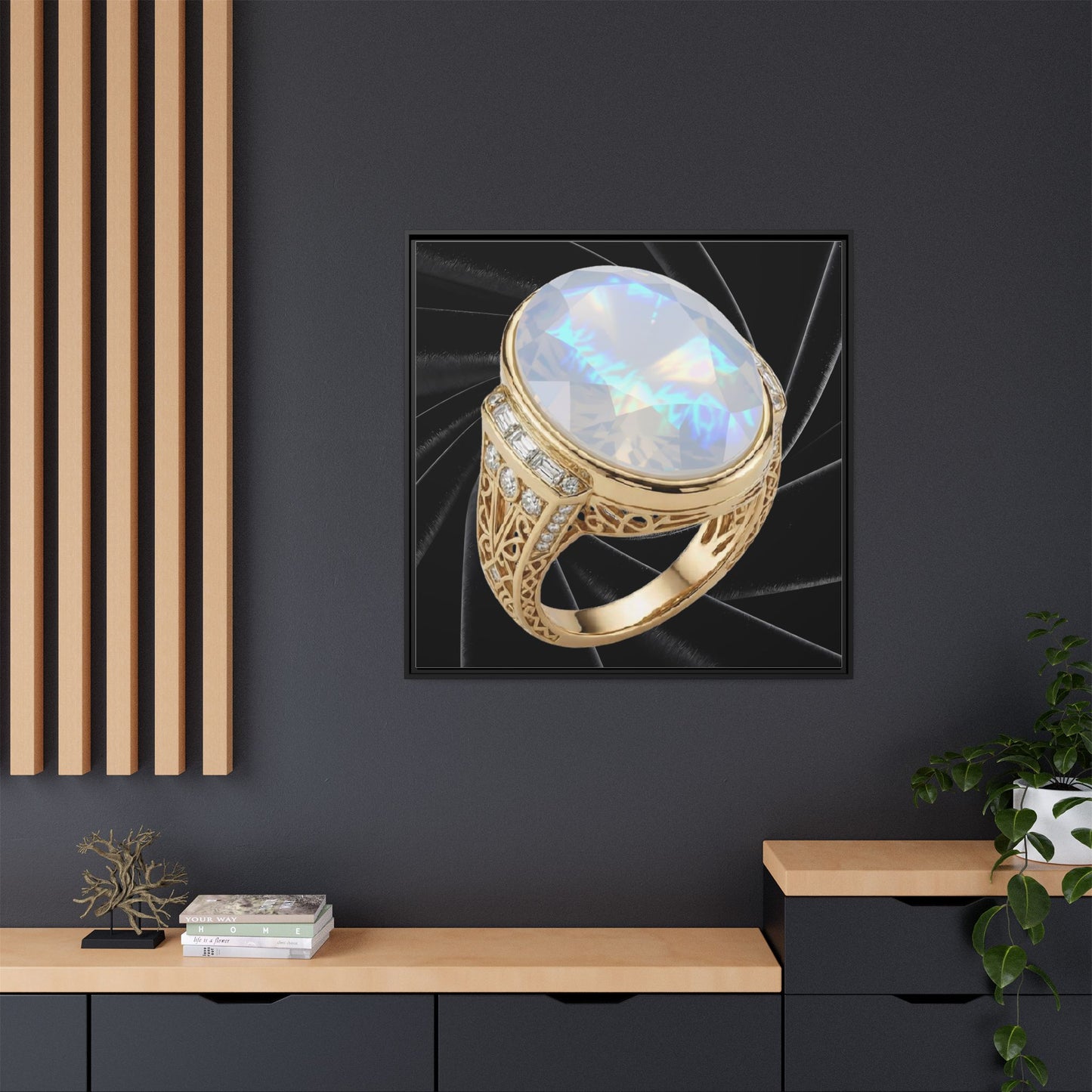 Moonlit Velvet Ring Canvas