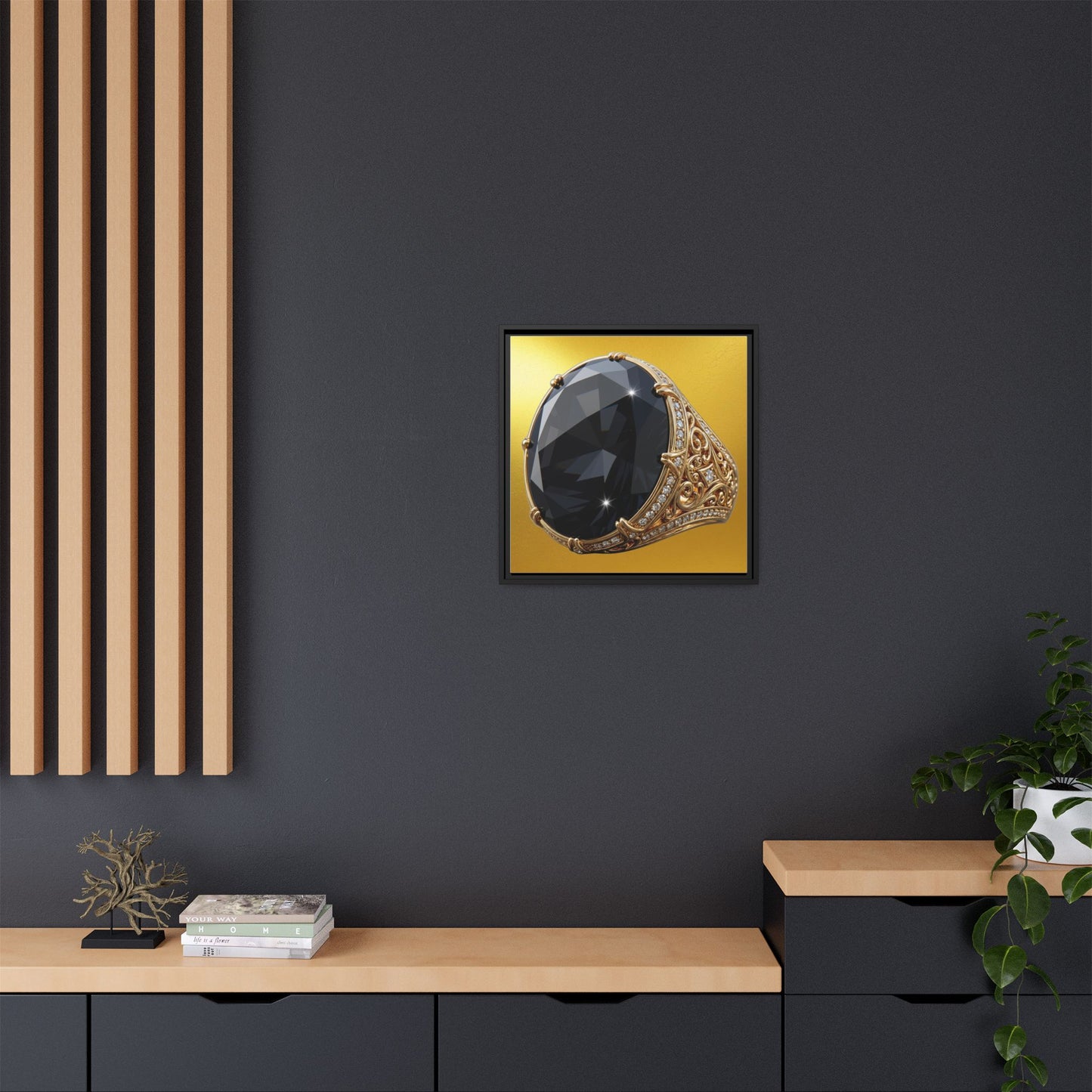 Black Diamond Gilded Glow Canvas