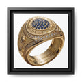 White Gallery Football Keepsake Ring Framed Canvas 2026