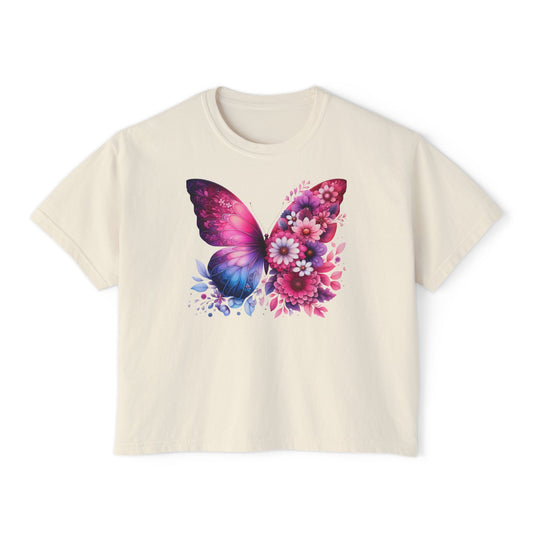 Floral Butterfly Women’s Boxy T-Shirt