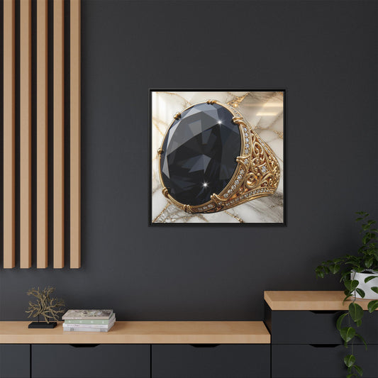 Black Diamond Marble Poise Canvas