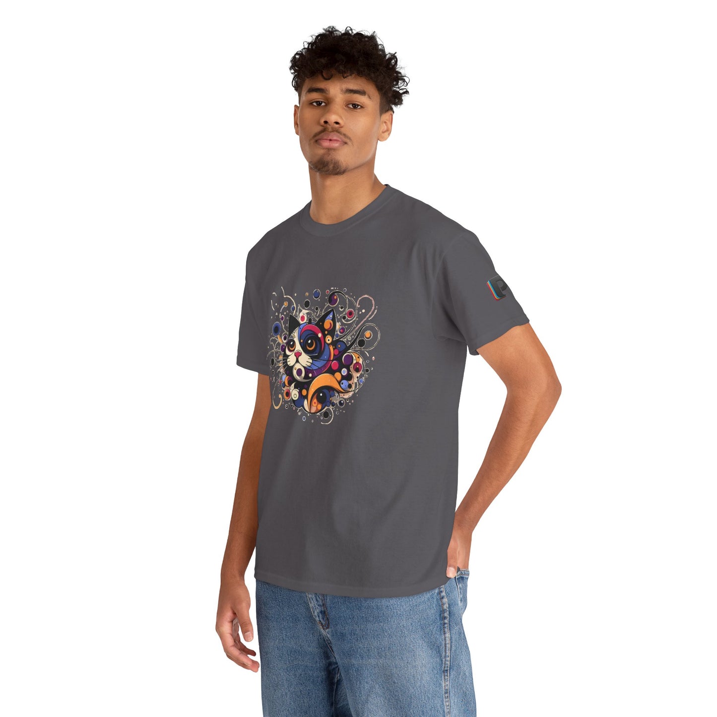 Wide-Eyed Curled Cat Men’s Tee