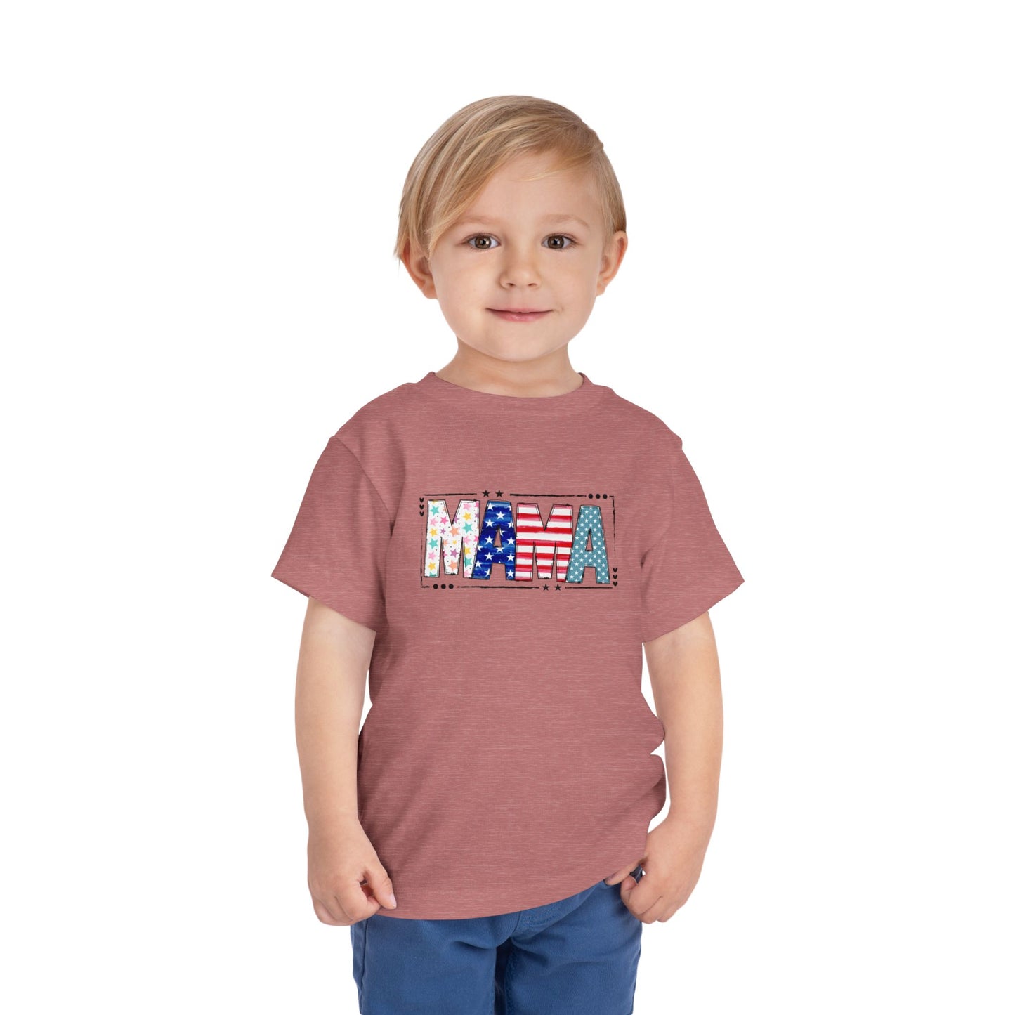 Toddler MAMA Patchwork Stars & Stripes T-Shirt