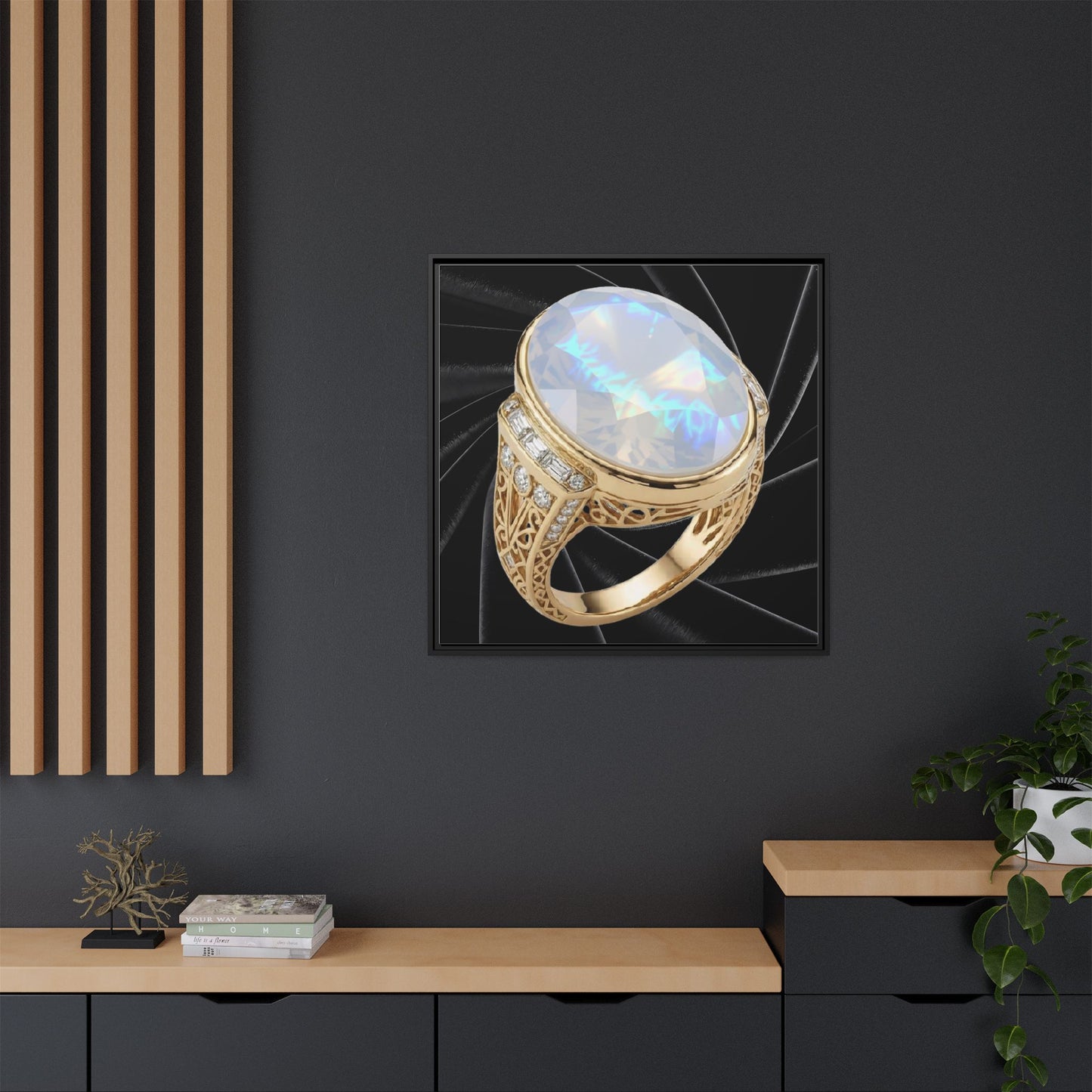 Moonlit Velvet Ring Canvas