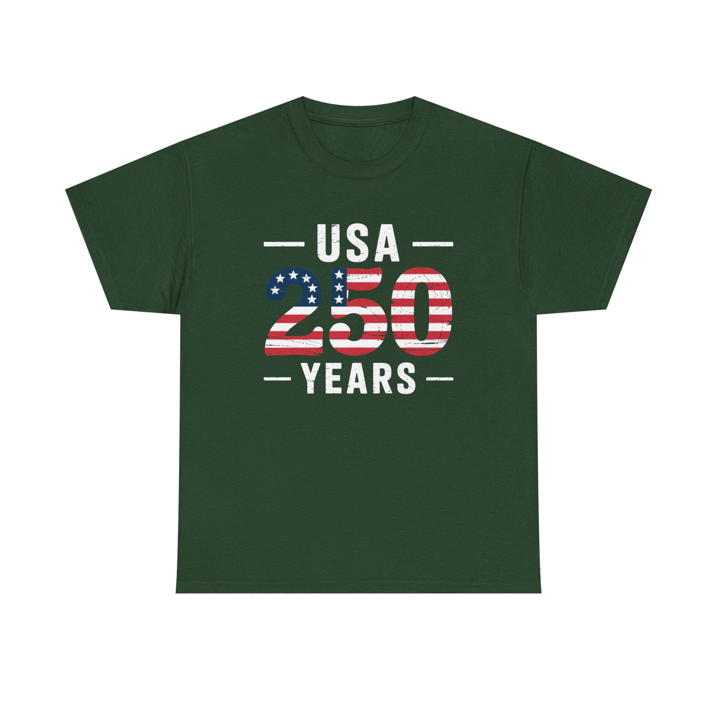 USA 250 Years Patriotic Flag Graphic T-Shirt