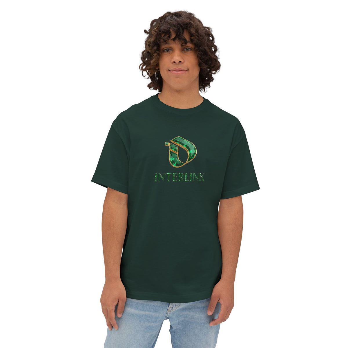 Emerald Facet Interlink Front Logo Boxy Tee