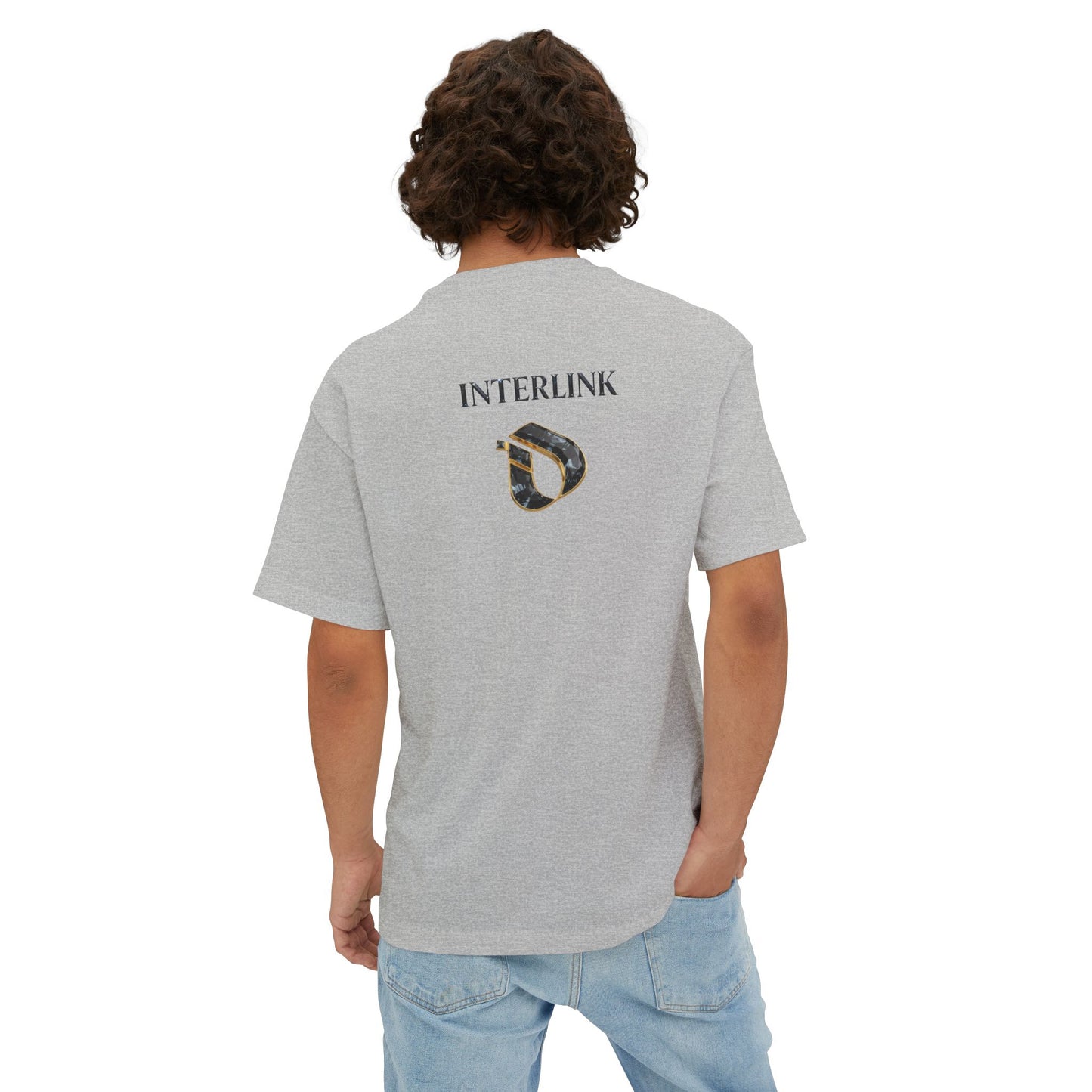 Interlink Faceted Black Diamond Back Print Men’s Tee