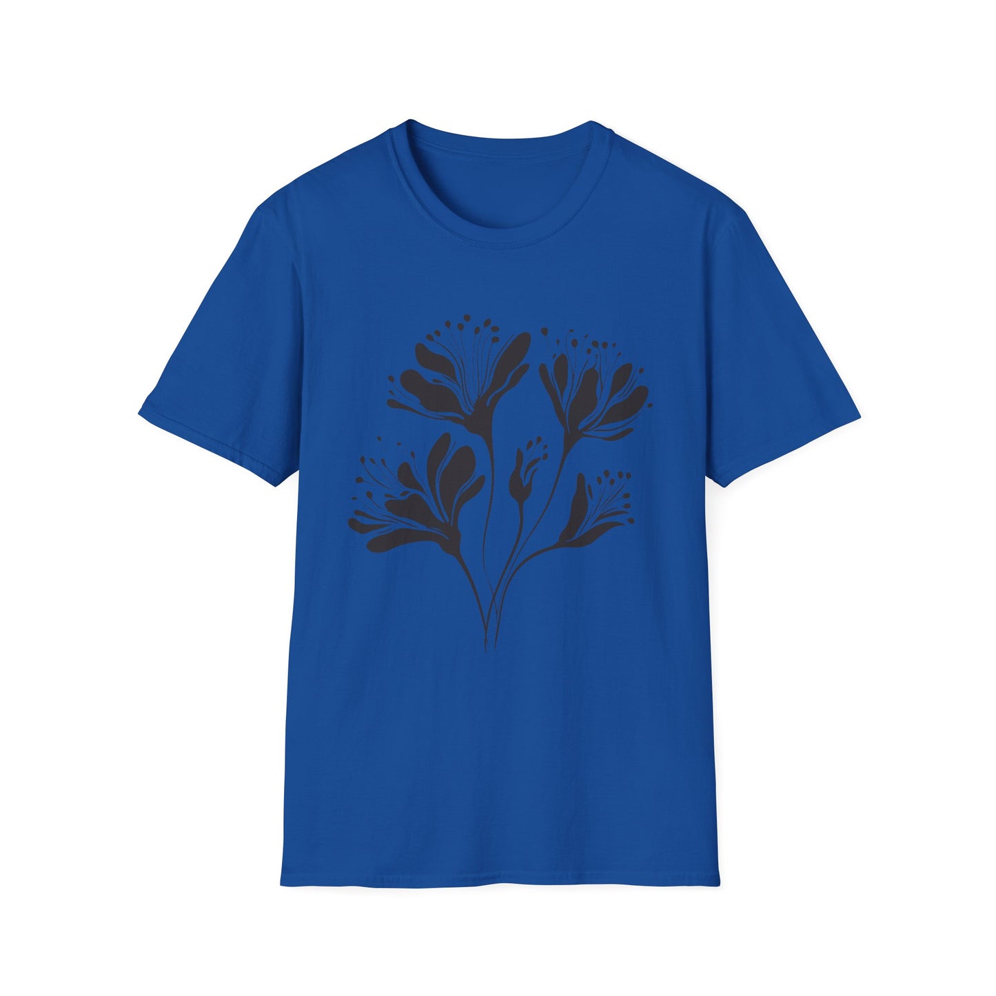 Monochrome Floral Silhouette Tee