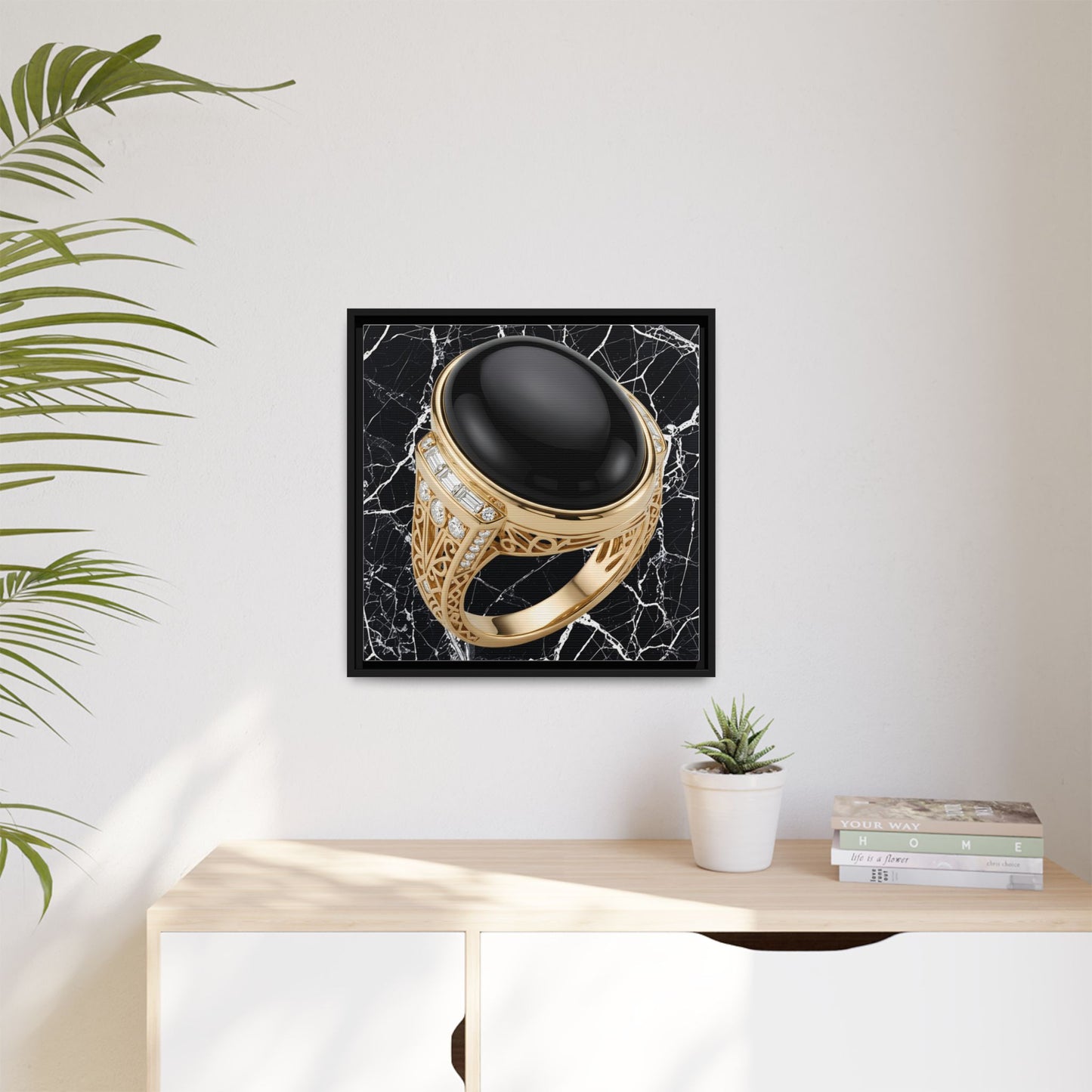 Onyx Noir Marble Canvas