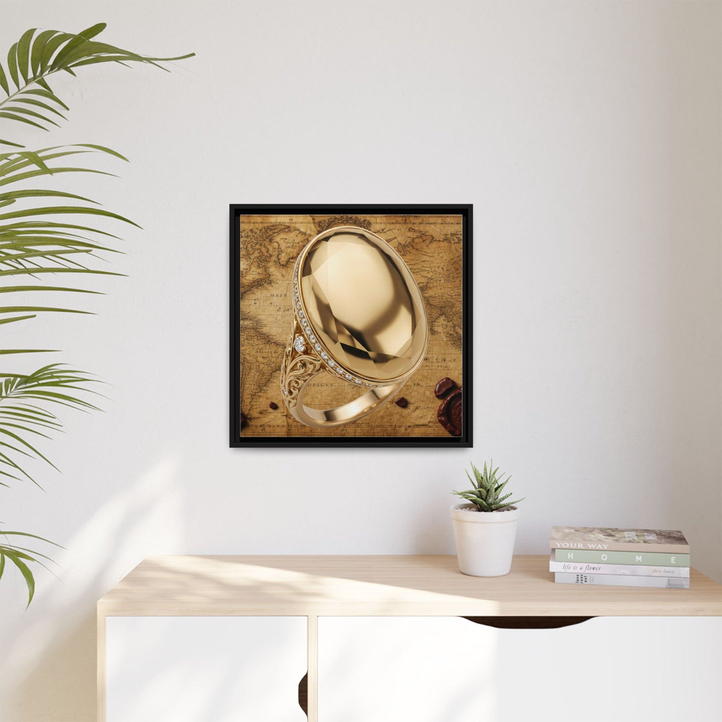 Ornate Gold Ring Framed Canvas