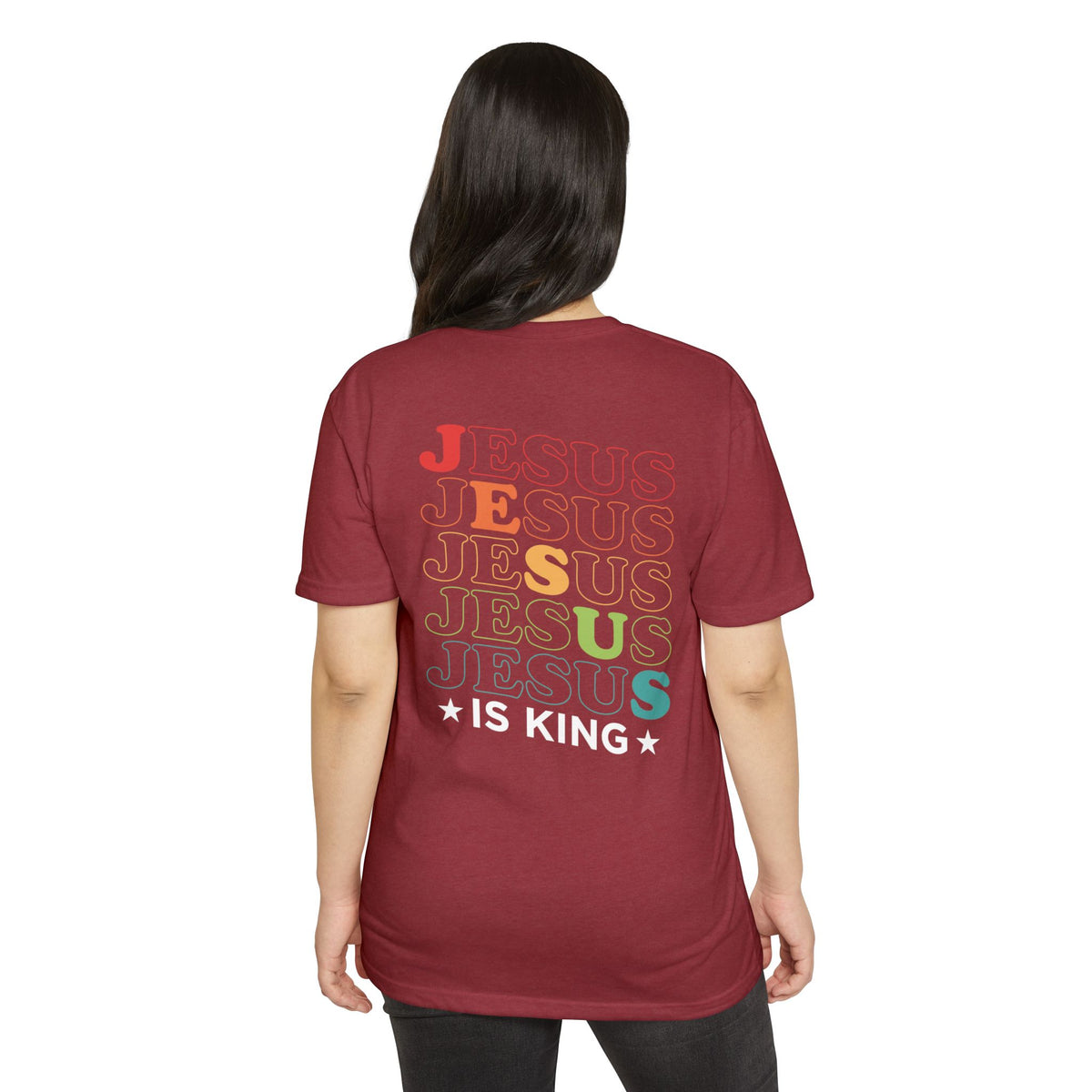 Jesus Is King Stacked Faith Women’s Tee
