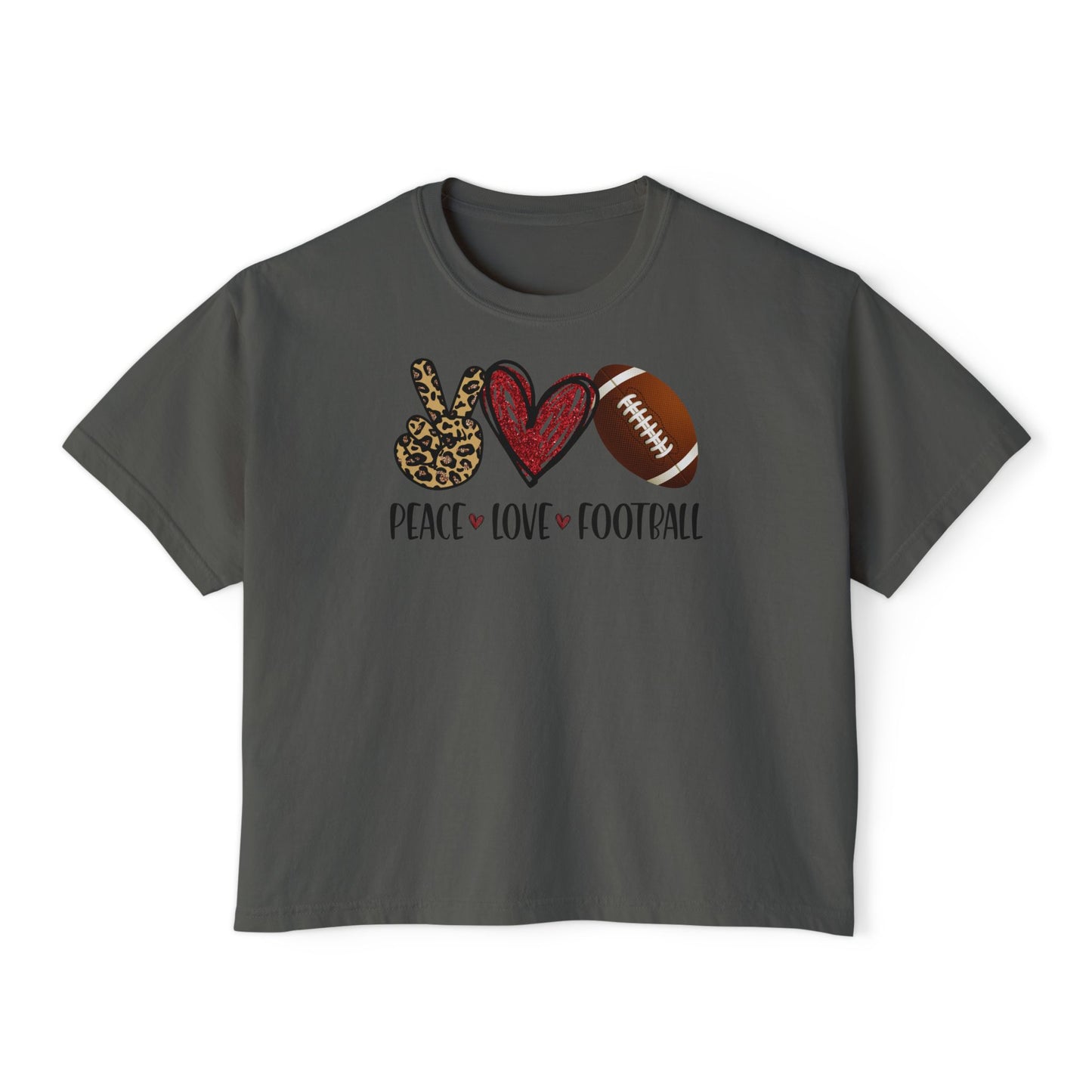 Football Heart Boxy Tee
