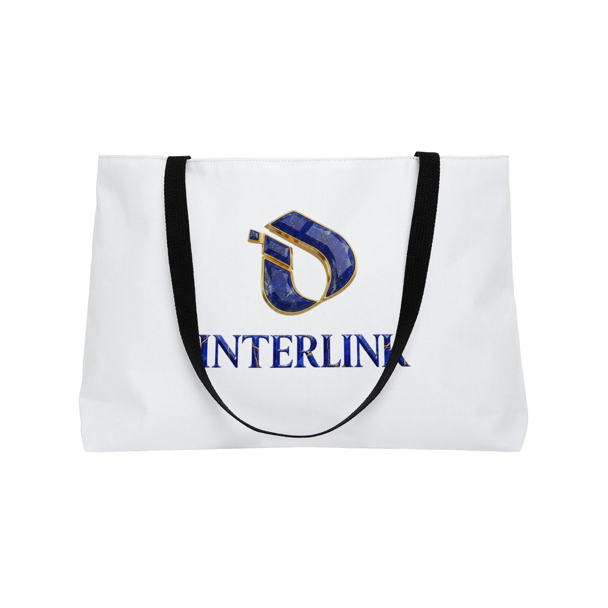 Lapis Lazuli Crest Interlink T-Bottom Tote Bag