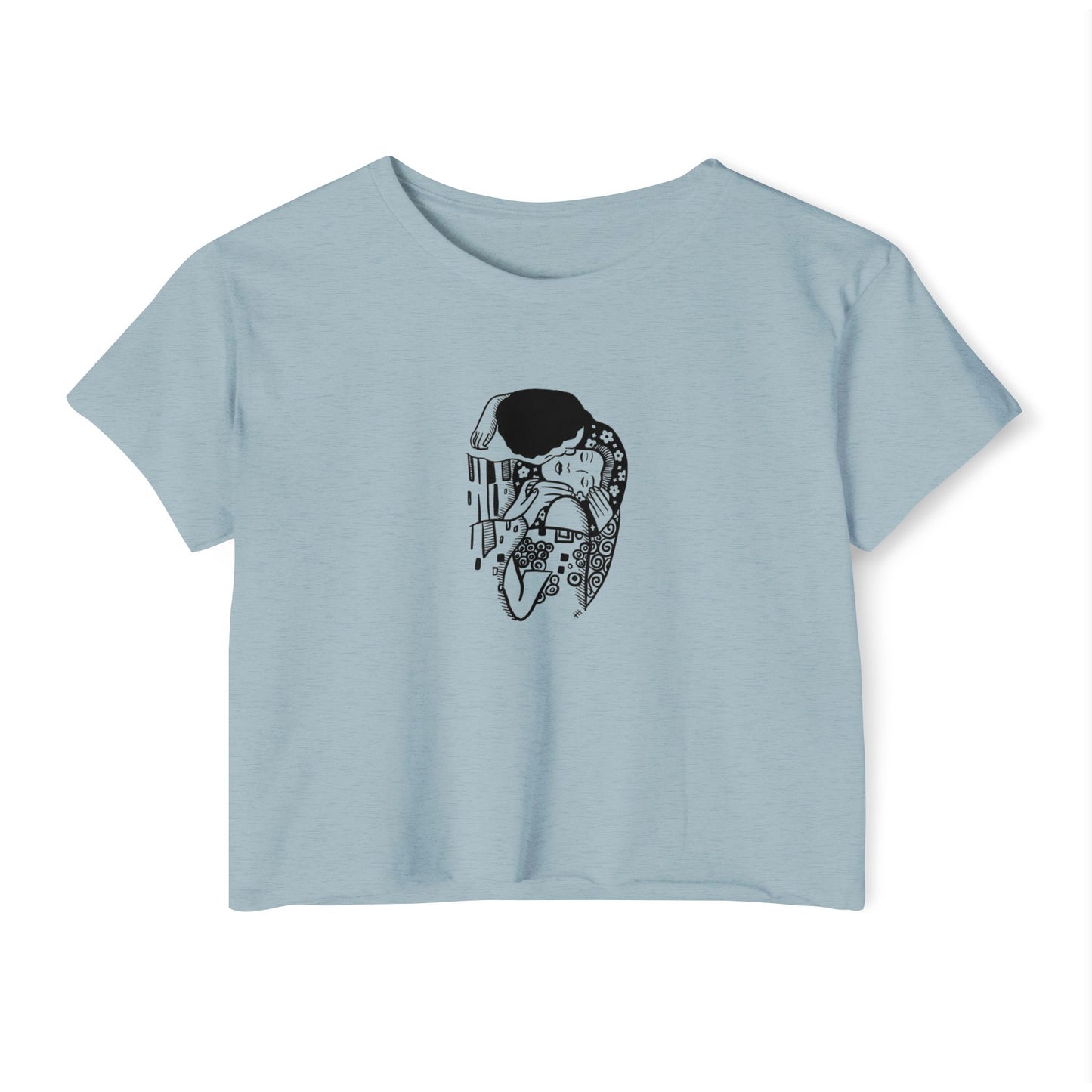 Art Nouveau Couple Kiss Boxy Tee