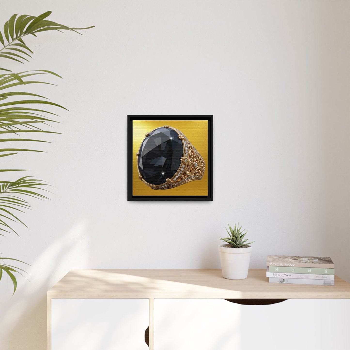 Black Diamond Gilded Glow Canvas