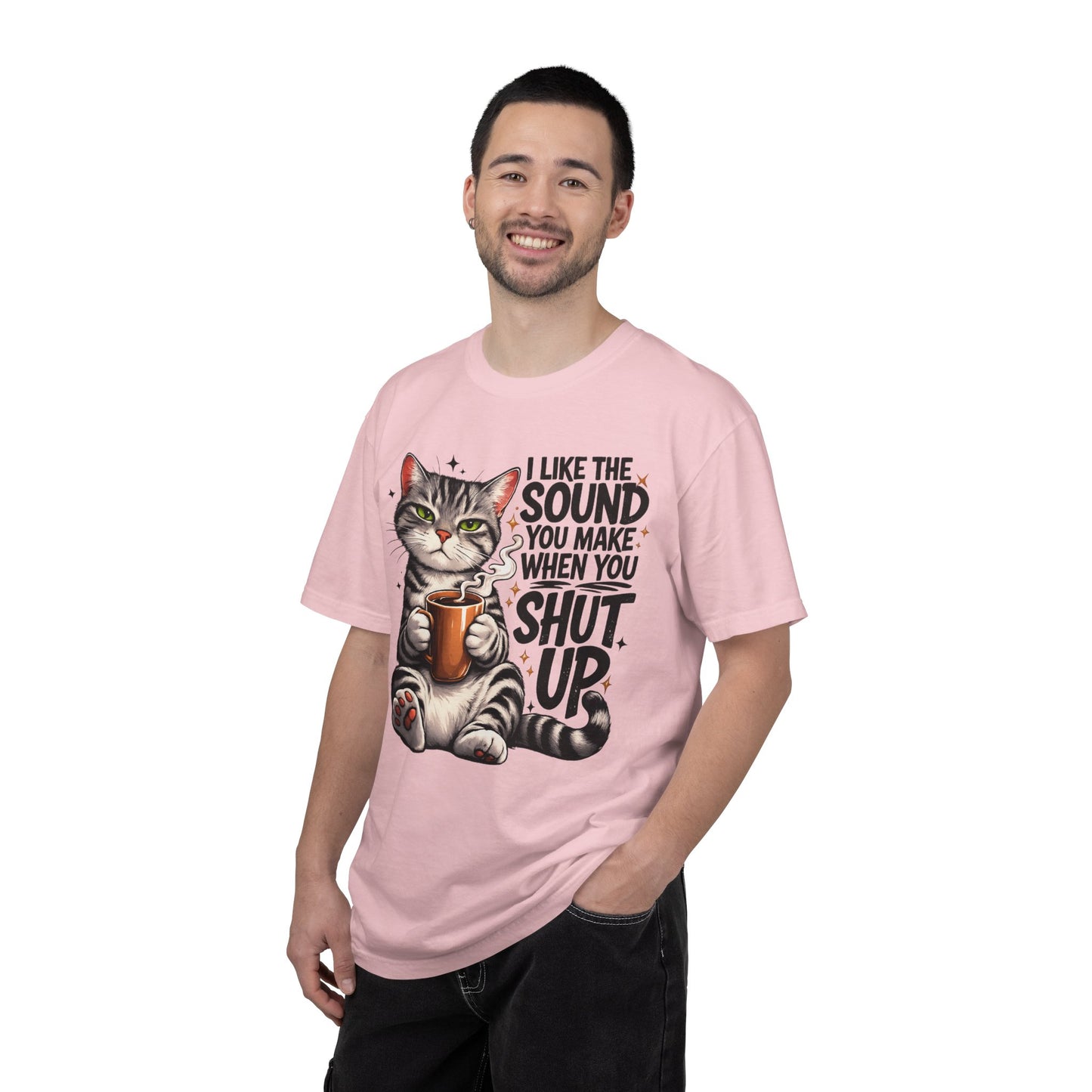 Sarcastic Cat Coffee Graphic T-Shirt