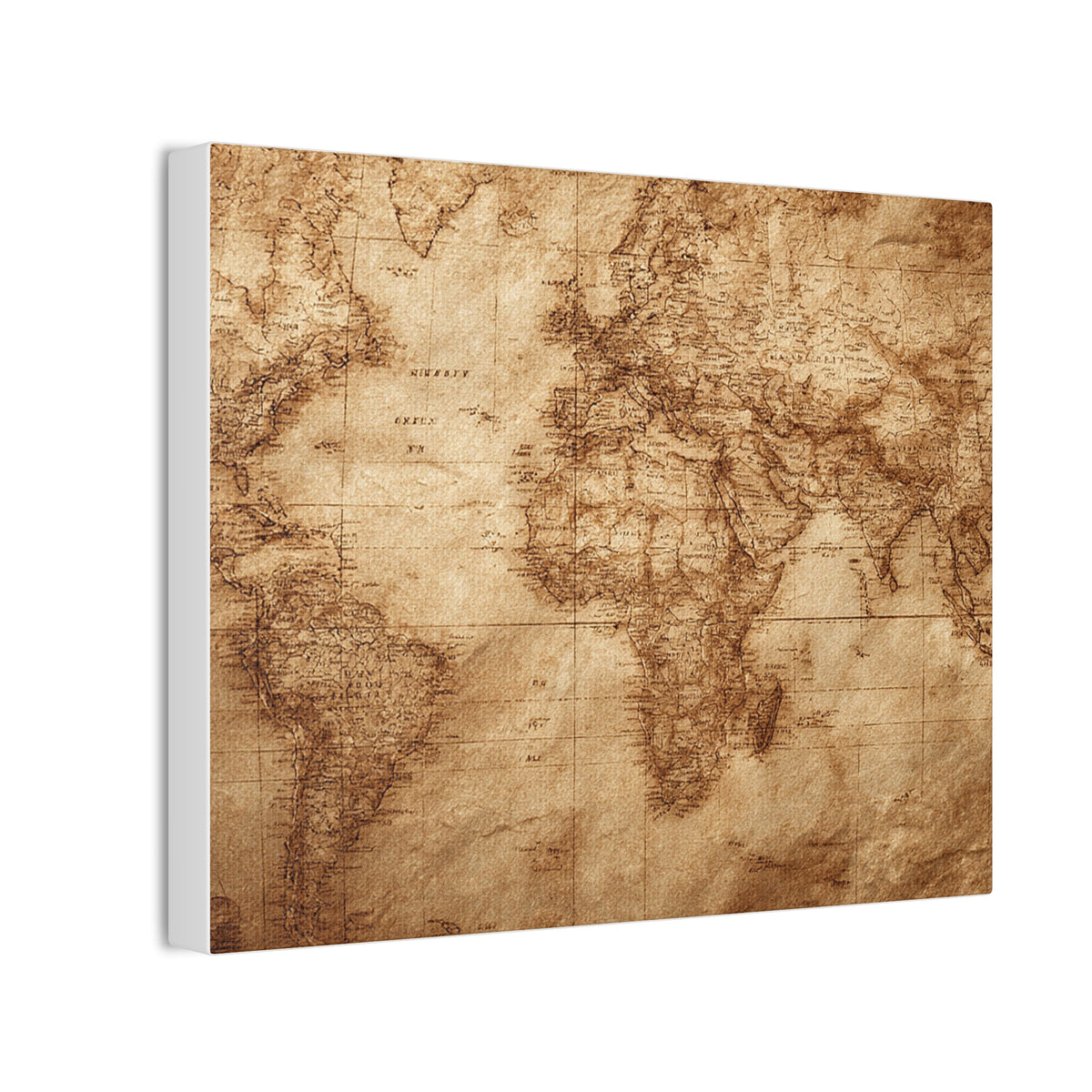 Heritage World Map Canvas Print