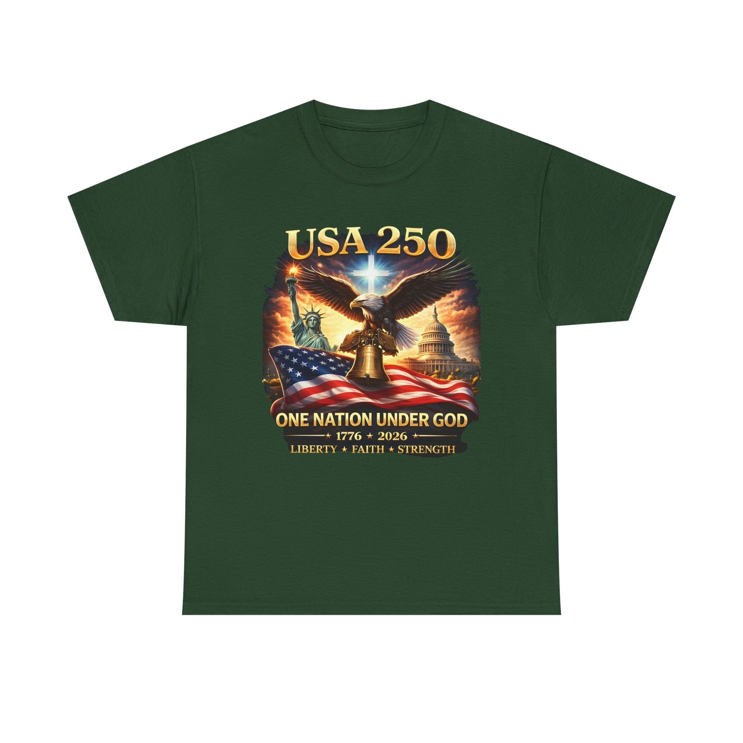 USA 250 Patriotic Tee – One Nation Under God 1776 Shirt