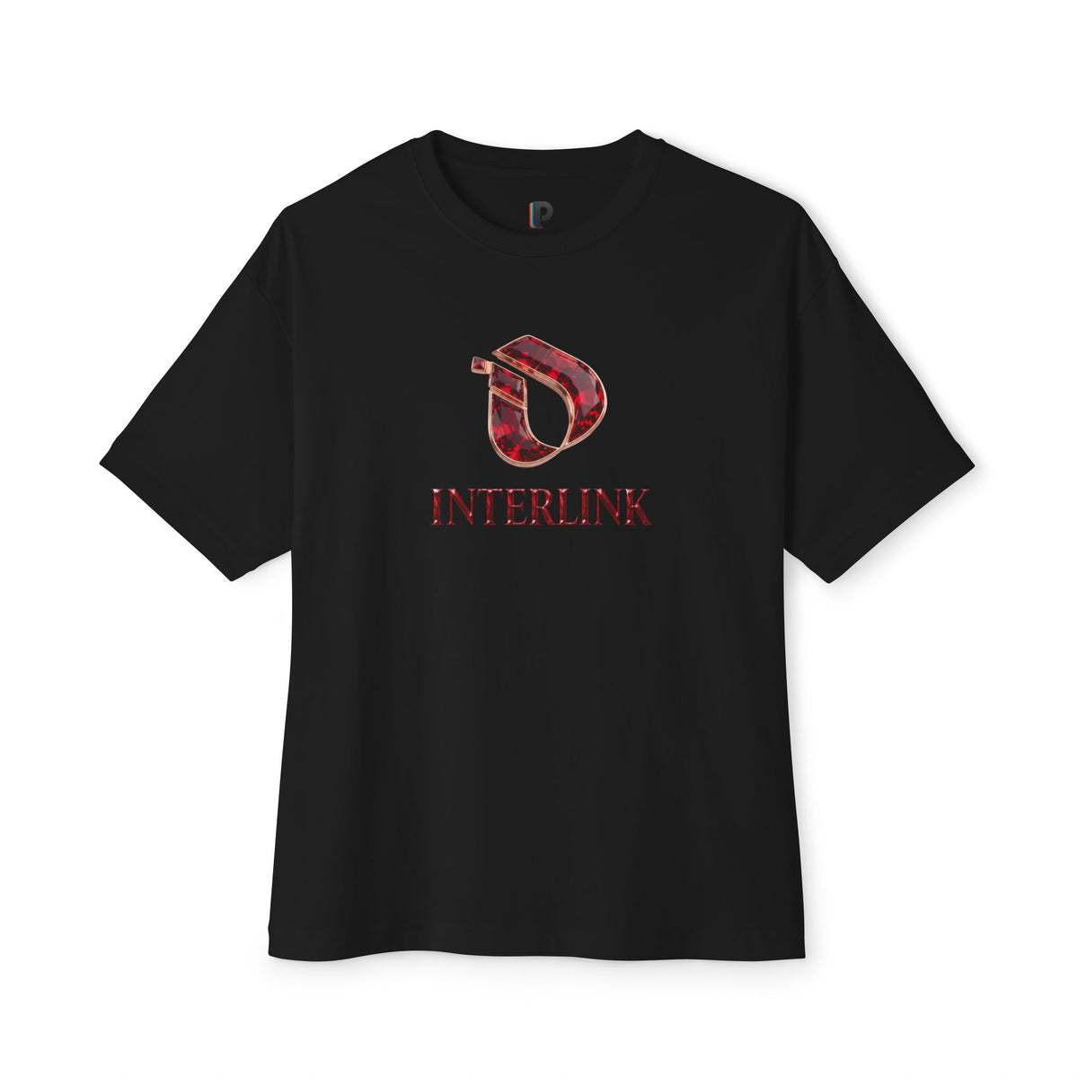 Ruby Gemstone Interlink Front Logo Boxy Tee