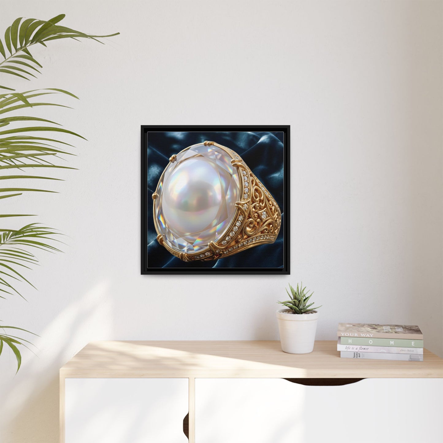 Luminous Pearl Ring Canvas