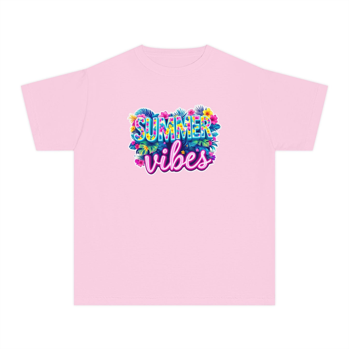 Summer Vibes Floral Youth Tee