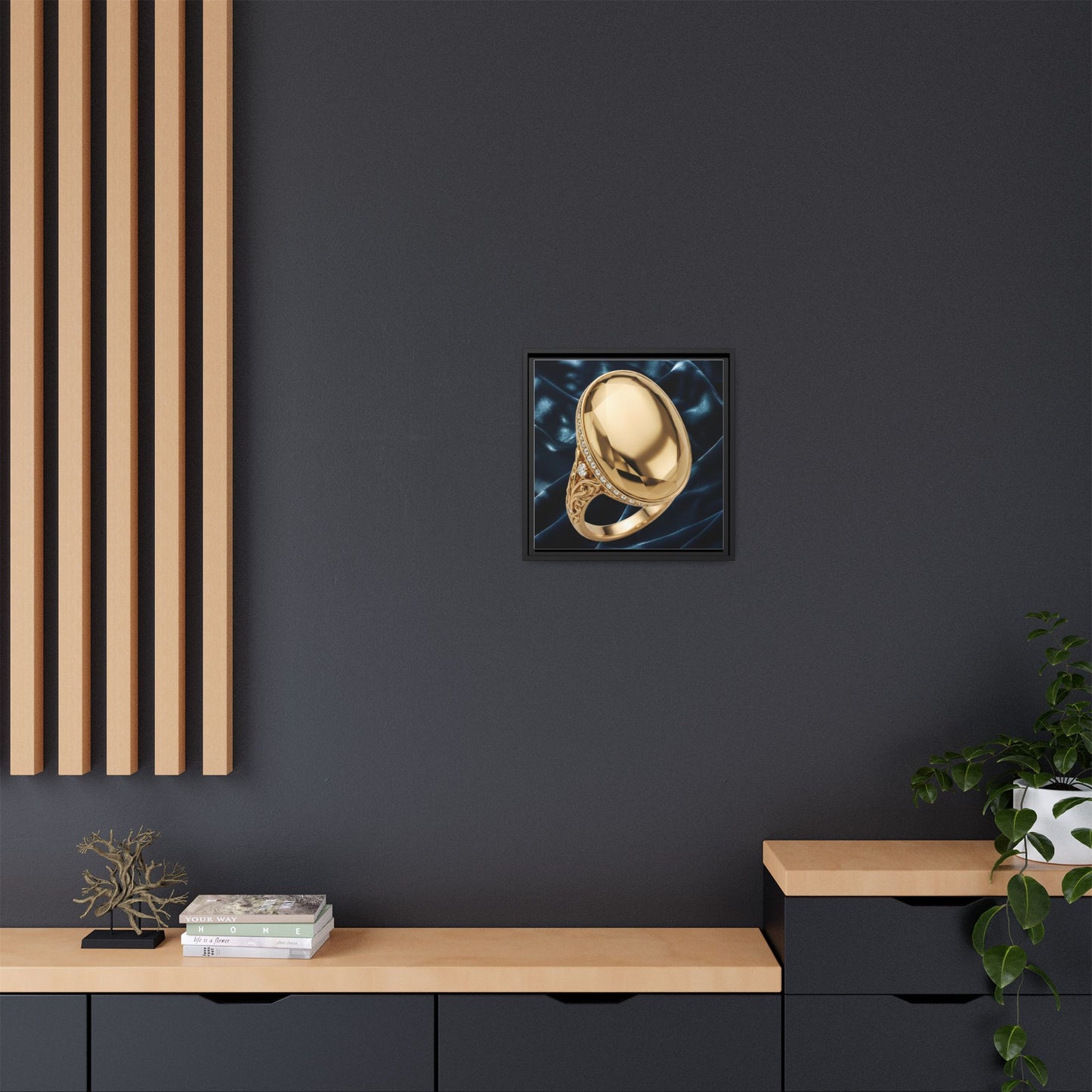 Faceted Gold Sovereign Ring Canvas
