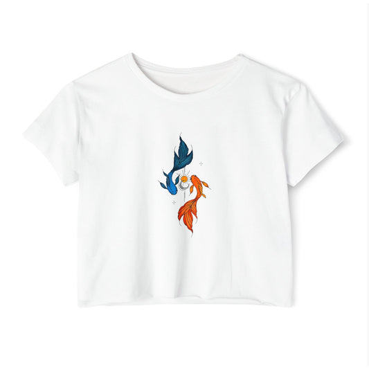Twin Koi Harmony Boxy Tee