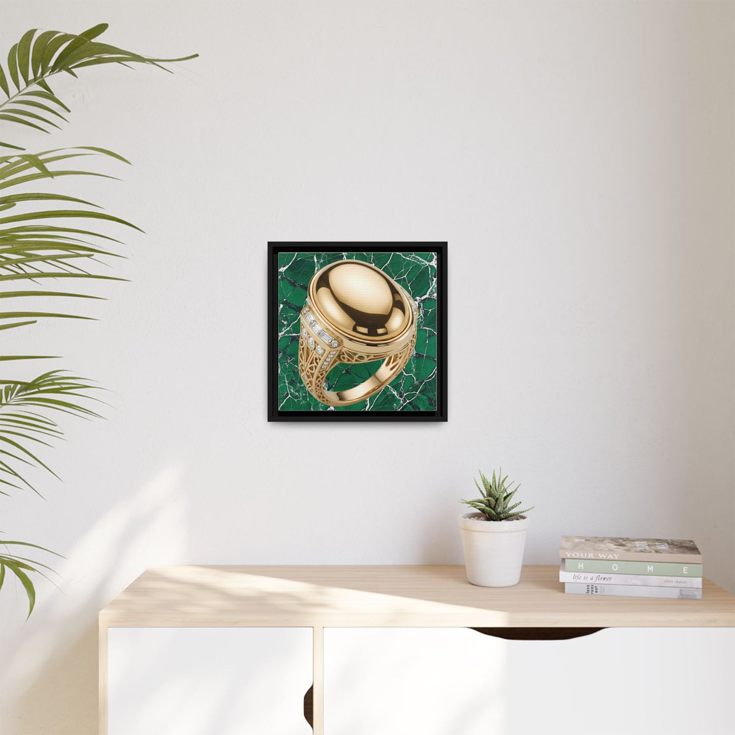 Regal Gold Marble Ring Canvas
