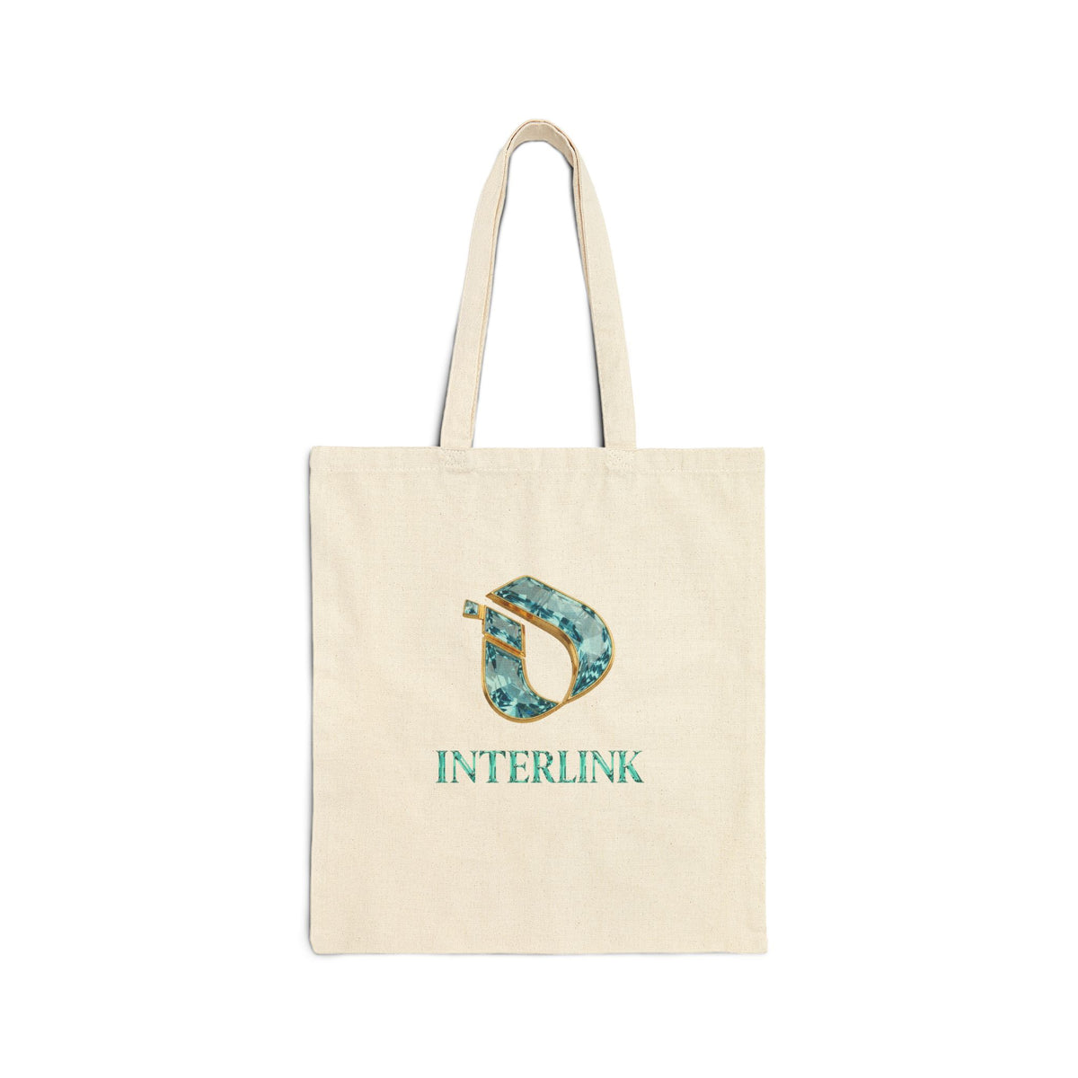 Aquamarine Gem Graphic Heavy Canvas Tote Bag