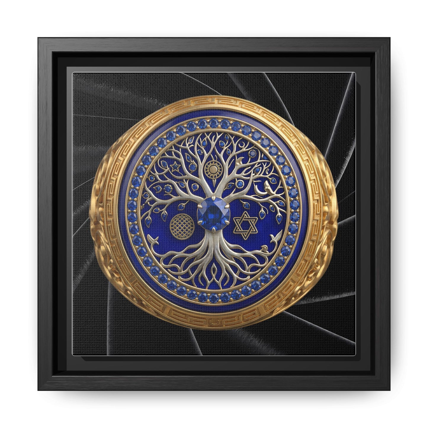Filigree Tree of Life Framed Canvas