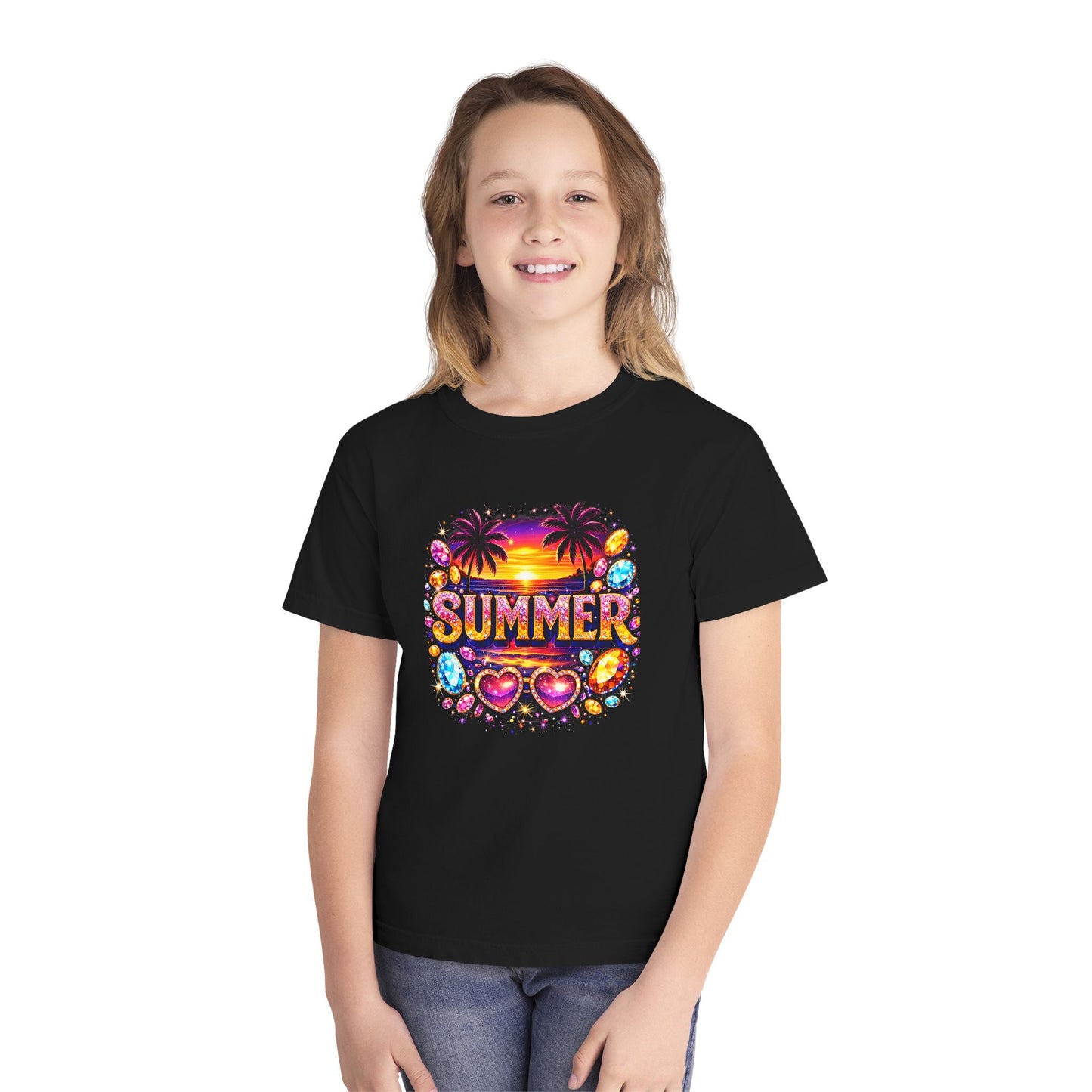 Youth Summer Retro Palm Beach Graphic Tee
