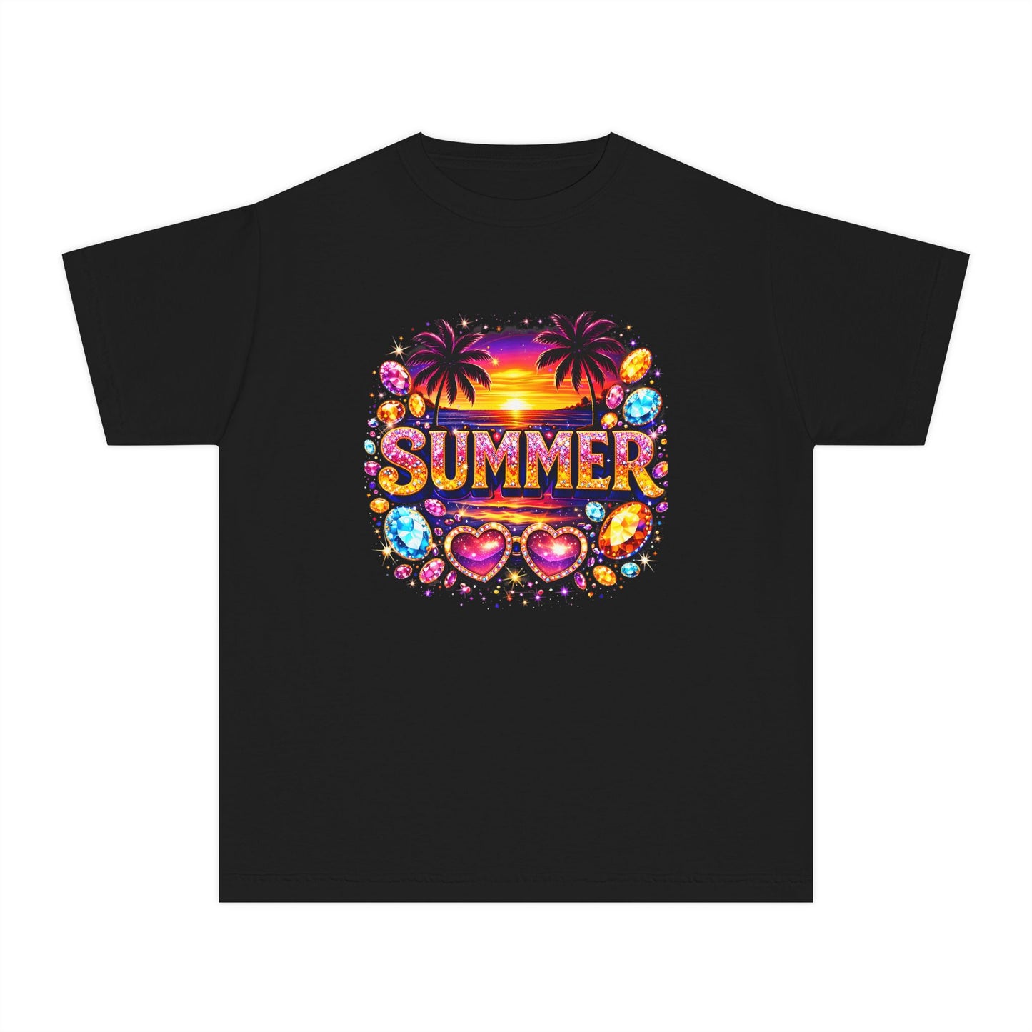 Youth Summer Retro Palm Beach Graphic Tee