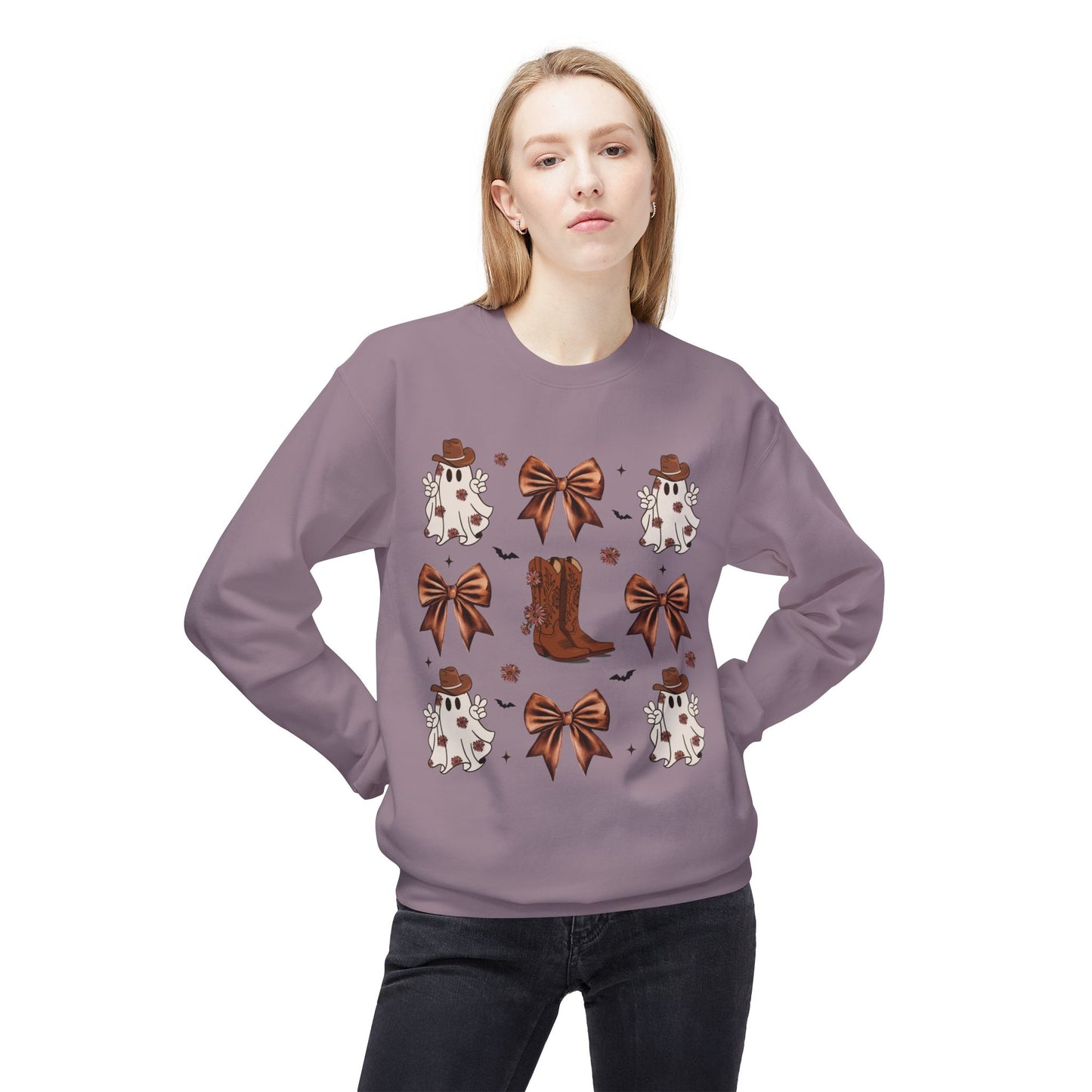 Autumn Floral Graphic Women's Crewneck Sweatshirt