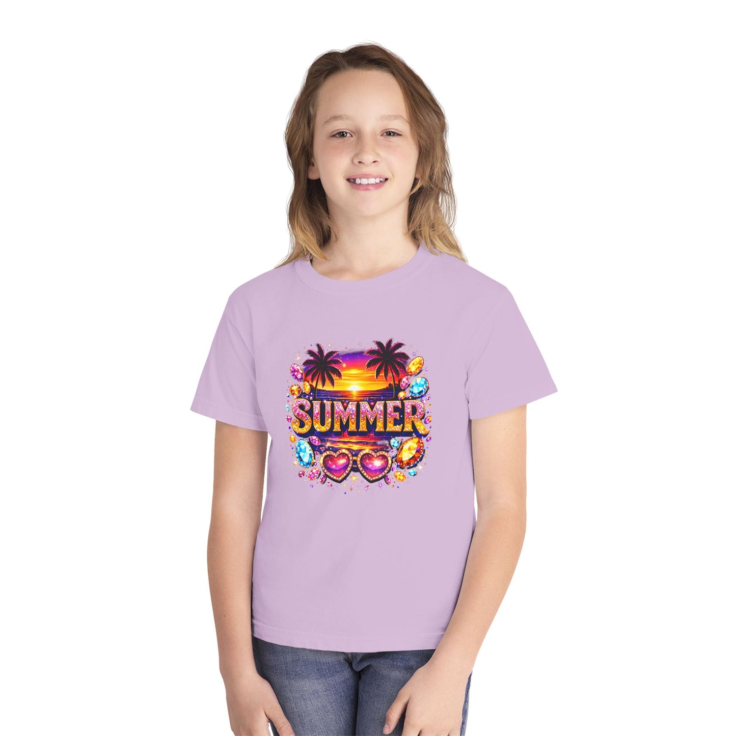 Youth Summer Retro Palm Beach Graphic Tee
