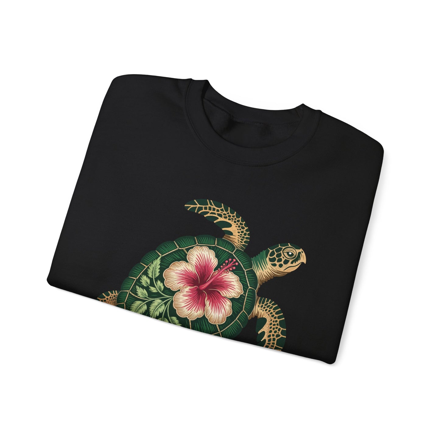 Sea Turtle Floral Graphic Women's Crewneck Sweatshirt