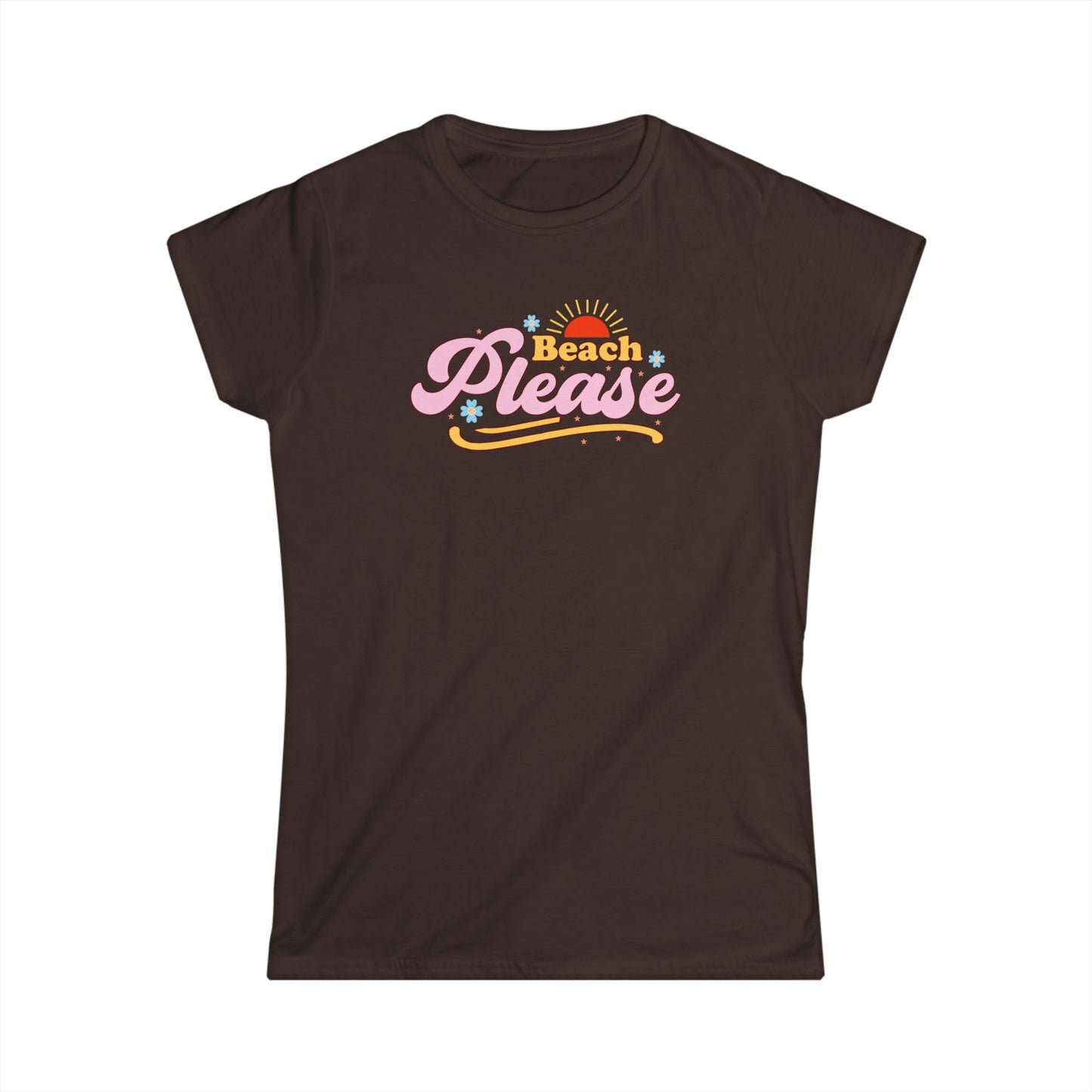 Beach Please Retro Sunset Tee