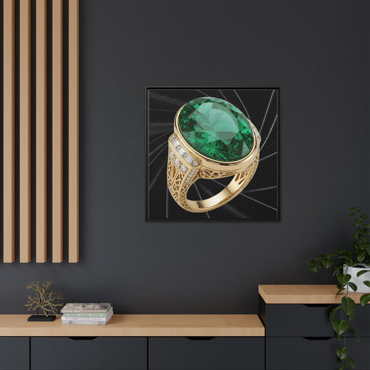 Noir Emerald Jewel Canvas