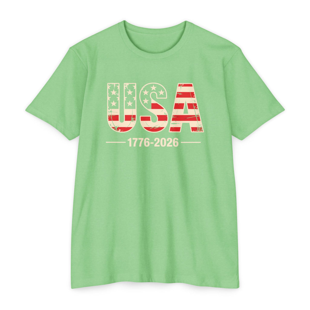 USA 1776-2026 Patriotic Flag Graphic T-Shirt