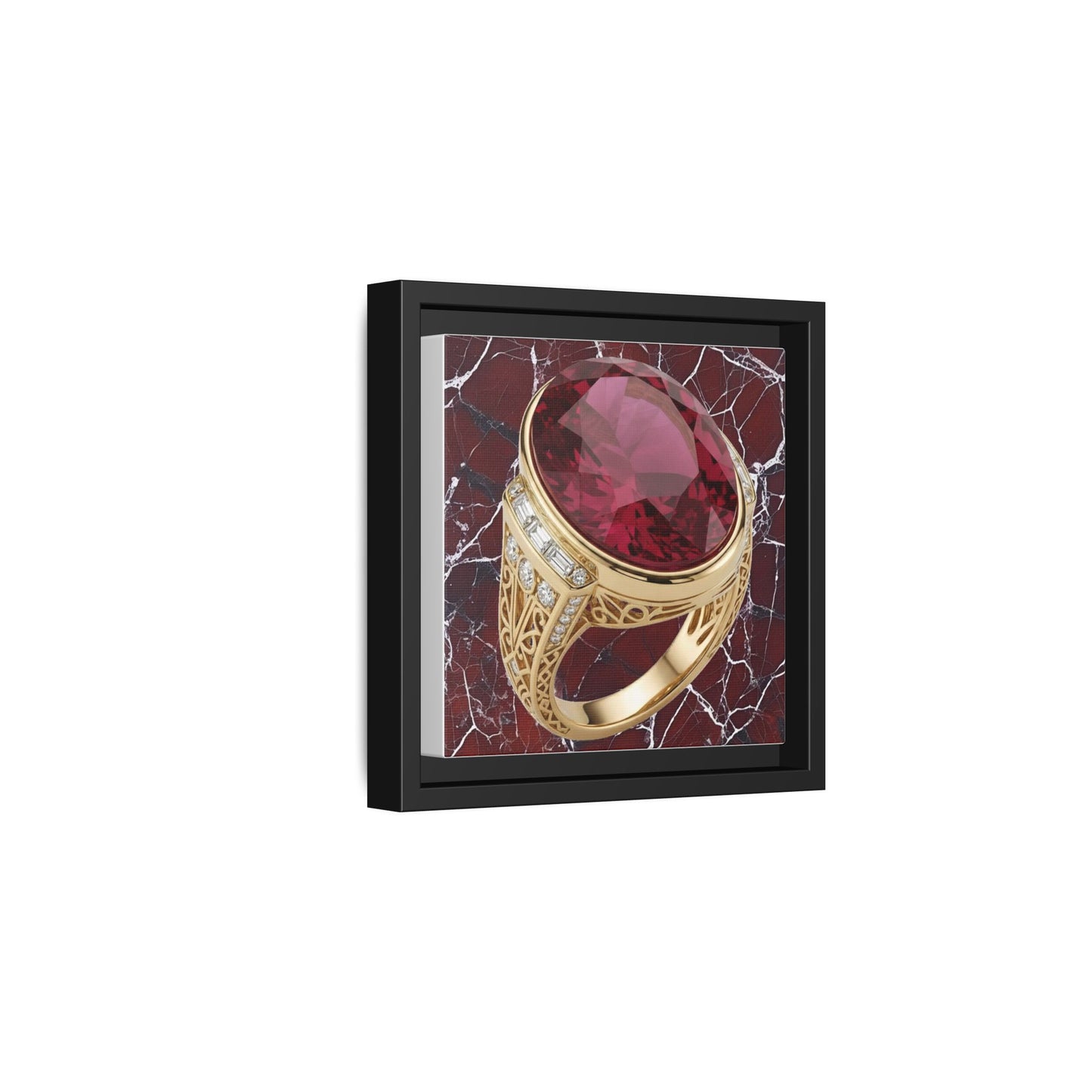 Burgundy Ruby Veinstone Canvas